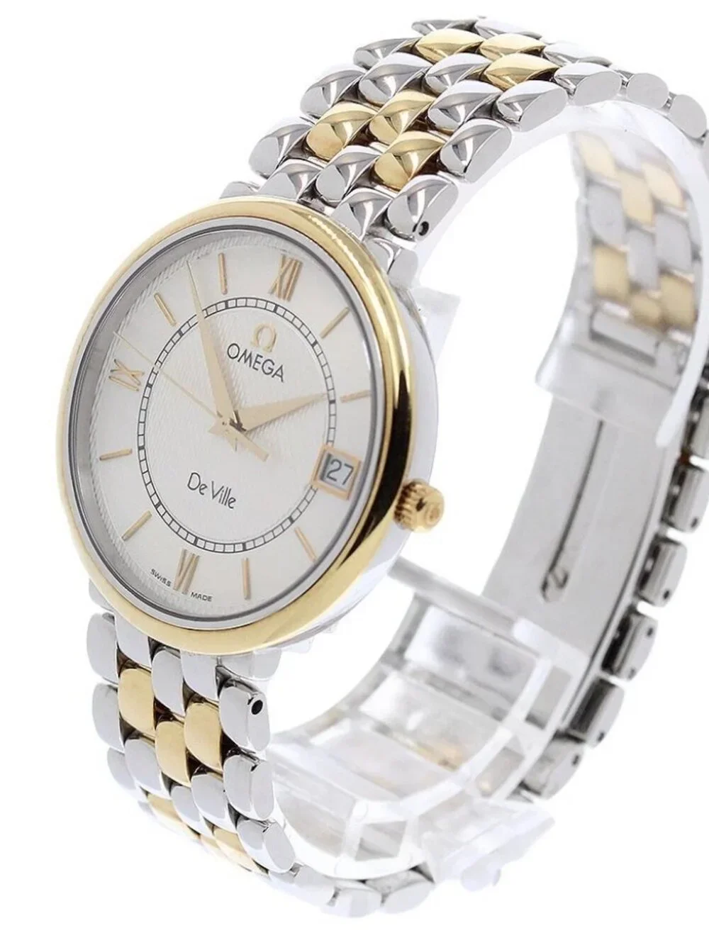 OMEGA De Ville Prestige 7314.31 Date Silver Dial Quartz Men's Watch_967204